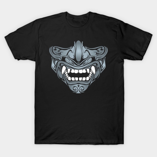 Japanese Samurai Warrior Armour Face Mask T-Shirt by OrtegaSG